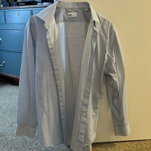 Nordstrom Rack white and blue button down